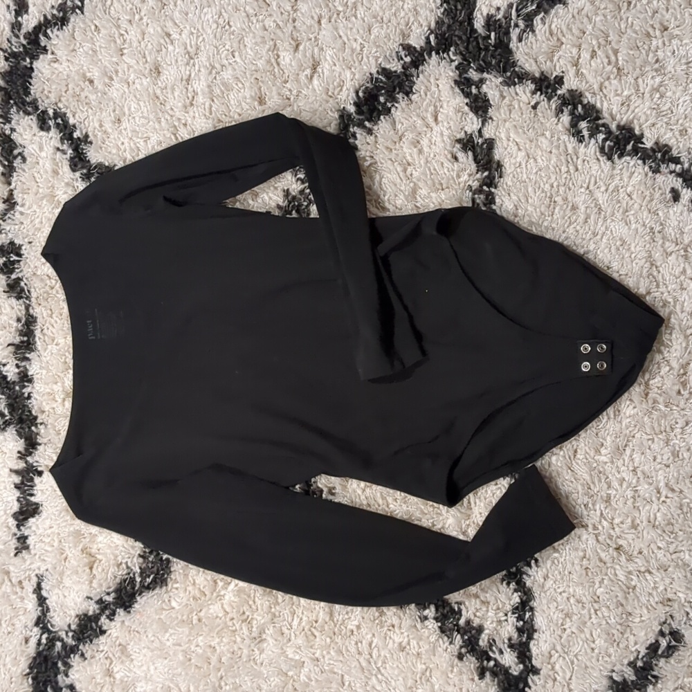 Pact Black Bodysuit Small